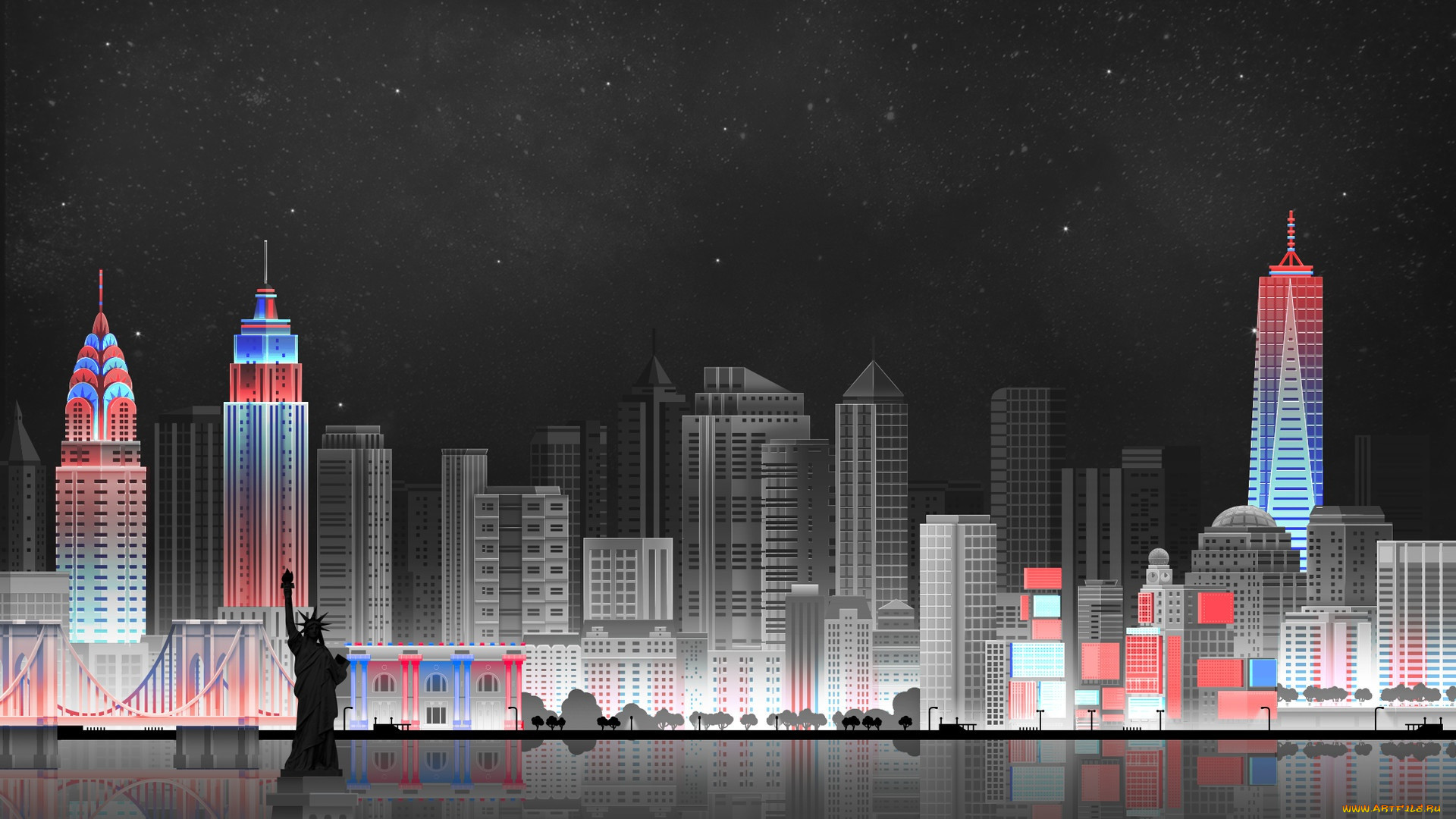  ,  , city, , , , art, new, york, digital, illustration, new-york, game, by, caio, perez, backgrounds